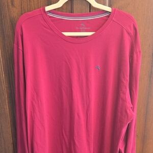 Tommy Bahama Men's Deep Raspberry Long Sleeve Shirt